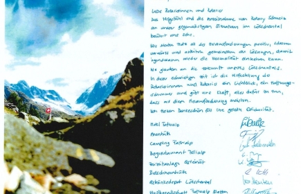 Dankesbrief aus Blatten